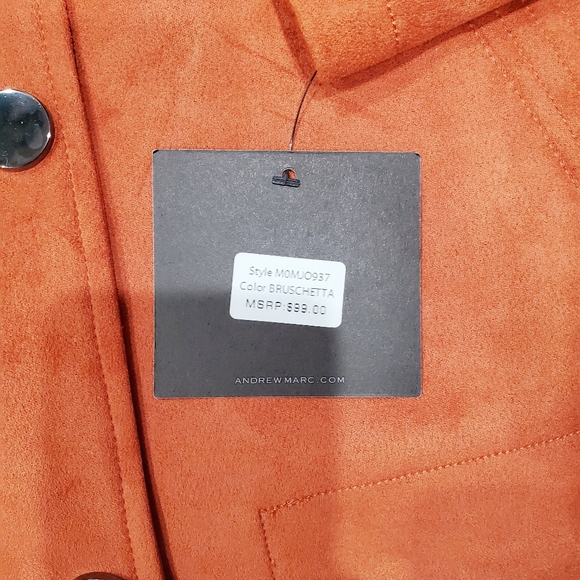 Dark Rust Faux Suede 3/4 Sleeve Jacket - Picture 2 of 5